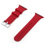 Bracelet de remplacement en silicone à boucle argentée, pour Apple Watch Series 7 41 mm / & 6 & SE & 5 & 4 40 mm, pour Apple Watch Series 7 45 mm / & 6 & SE & 5 & 4 44 mm