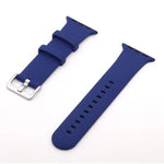Bracelet de remplacement en silicone à boucle argentée, pour Apple Watch Series 7 41 mm / & 6 & SE & 5 & 4 40 mm, pour Apple Watch Series 7 45 mm / & 6 & SE & 5 & 4 44 mm