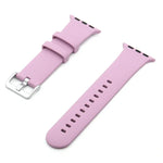 Bracelet de remplacement en silicone à boucle argentée, pour Apple Watch Series 7 41 mm / & 6 & SE & 5 & 4 40 mm, pour Apple Watch Series 7 45 mm / & 6 & SE & 5 & 4 44 mm