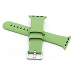 Bracelet de remplacement en silicone à boucle argentée, pour Apple Watch Series 7 41 mm / & 6 & SE & 5 & 4 40 mm, pour Apple Watch Series 7 45 mm / & 6 & SE & 5 & 4 44 mm