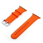 Bracelet de remplacement en silicone à boucle argentée, pour Apple Watch Series 7 41 mm / & 6 & SE & 5 & 4 40 mm, pour Apple Watch Series 7 45 mm / & 6 & SE & 5 & 4 44 mm