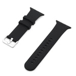 Bracelet de remplacement en silicone à boucle argentée, pour Apple Watch Series 7 41 mm / & 6 & SE & 5 & 4 40 mm, pour Apple Watch Series 7 45 mm / & 6 & SE & 5 & 4 44 mm