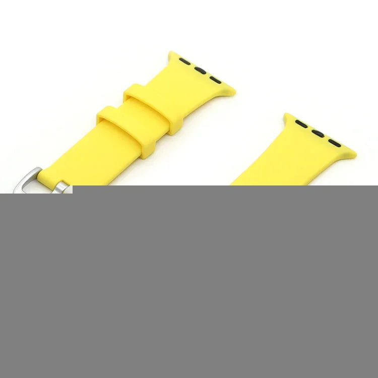 Bracelet de remplacement en silicone à boucle argentée, pour Apple Watch Series 7 41 mm / & 6 & SE & 5 & 4 40 mm, pour Apple Watch Series 7 45 mm / & 6 & SE & 5 & 4 44 mm