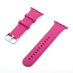 Bracelet de remplacement en silicone à boucle argentée, pour Apple Watch Series 7 41 mm / & 6 & SE & 5 & 4 40 mm, pour Apple Watch Series 7 45 mm / & 6 & SE & 5 & 4 44 mm