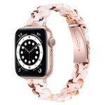 Bracelet de montre de remplacement en résine ovale, pour Apple Watch Series 7 41mm / & 6 & SE & 5 & 4 40mm, pour Apple Watch Series 7 45mm / & 6 & SE & 5 & 4 44mm