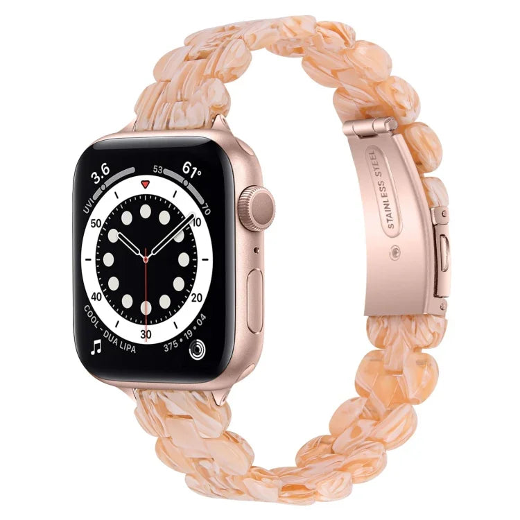 Bracelet de montre de remplacement en résine ovale, pour Apple Watch Series 7 41mm / & 6 & SE & 5 & 4 40mm, pour Apple Watch Series 7 45mm / & 6 & SE & 5 & 4 44mm