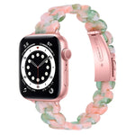 Bracelet de montre de remplacement en résine ovale, pour Apple Watch Series 7 41mm / & 6 & SE & 5 & 4 40mm, pour Apple Watch Series 7 45mm / & 6 & SE & 5 & 4 44mm