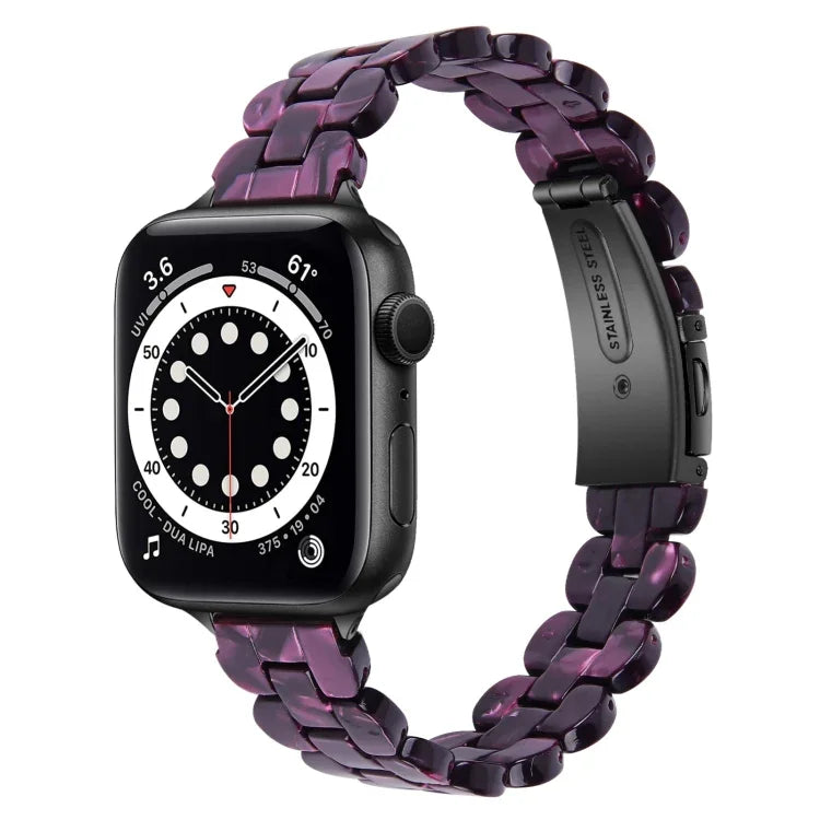 Bracelet de montre de remplacement en résine ovale, pour Apple Watch Series 7 41mm / & 6 & SE & 5 & 4 40mm, pour Apple Watch Series 7 45mm / & 6 & SE & 5 & 4 44mm