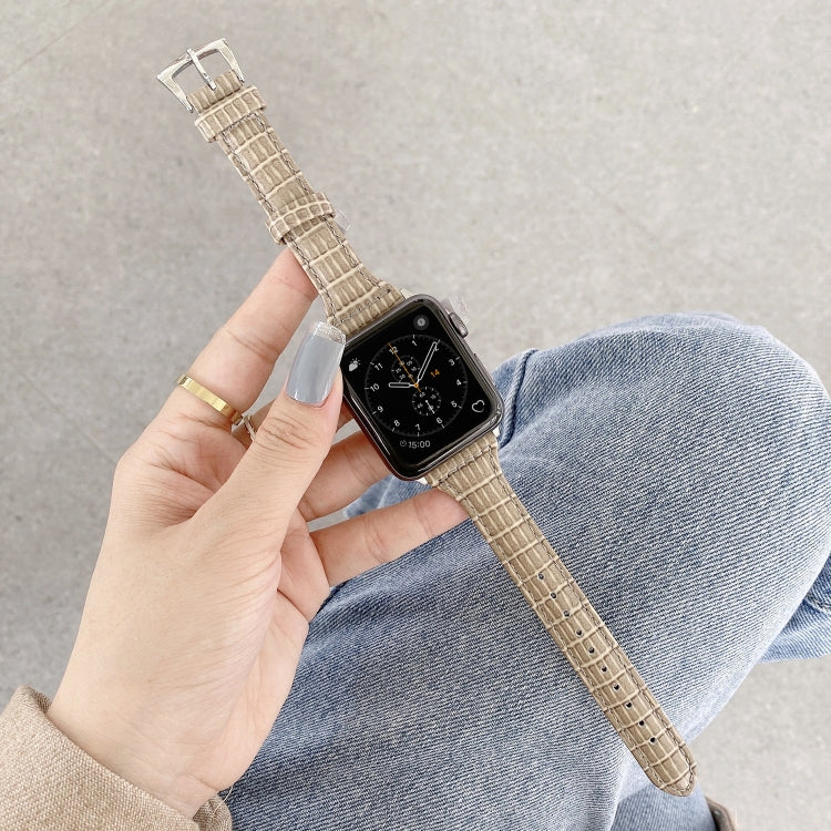 Bracelet de rechange en cuir texture crocodile, pour Apple Watch Series 7 41mm / & 6 & SE & 5 & 4 40mm, pour Apple Watch Series 7 45mm / & 6 & SE & 5 & 4 44mm
