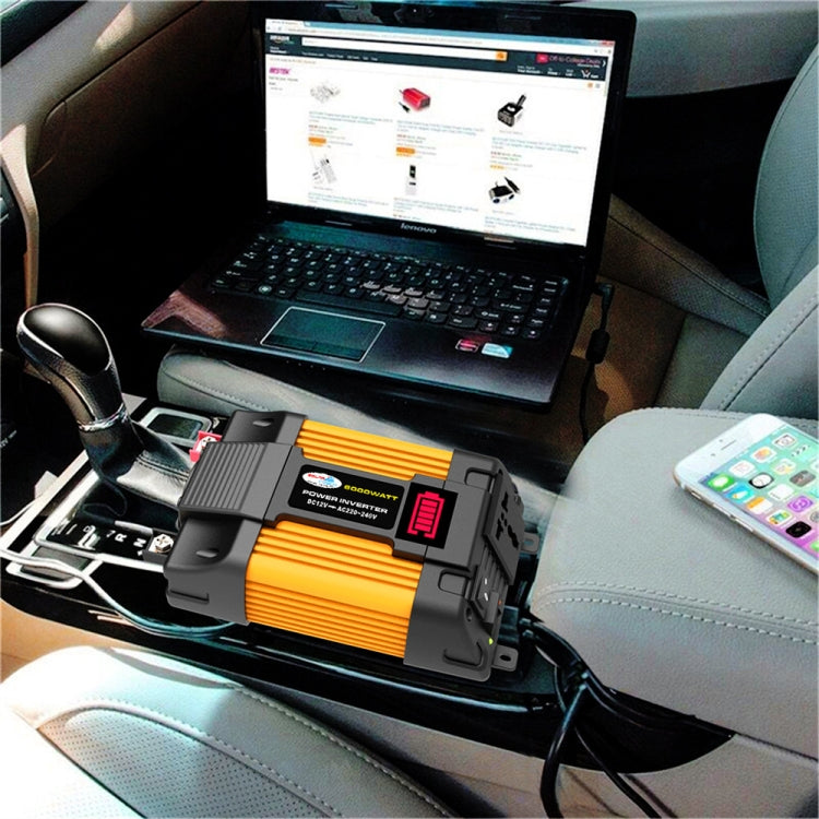Little Wasp 12V to 220V 6000W Car Power Inverter with LED Display & Dual USB, 12V to 220V 6000W