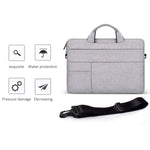 Sac à bandoulière portable en tissu Oxford + nylon ND05SDJ, 13,3 pouces, 14,1-15,4 pouces, 15,6 pouces