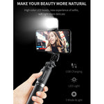 Trépied perche à selfie Bluetooth Q02S avec lumière de remplissage, support téléphone portable, Q02S (noir), Q02S (blanc)