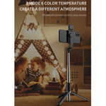 Trépied perche à selfie Bluetooth Q02S avec lumière de remplissage, support téléphone portable, Q02S (noir), Q02S (blanc)