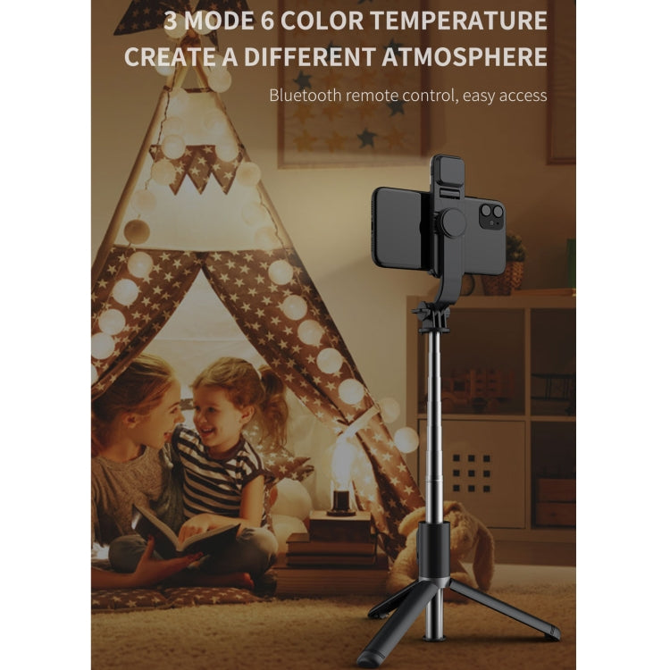 Trépied perche à selfie Bluetooth Q02S avec lumière de remplissage, support téléphone portable, Q02S (noir), Q02S (blanc)