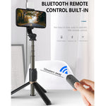 Trépied perche à selfie Bluetooth Q03S avec lumière de remplissage, support téléphone portable, Q03S (noir), Q03S (blanc)