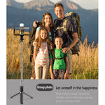 Trépied perche à selfie Bluetooth Q03S avec lumière de remplissage, support téléphone portable, Q03S (noir), Q03S (blanc)