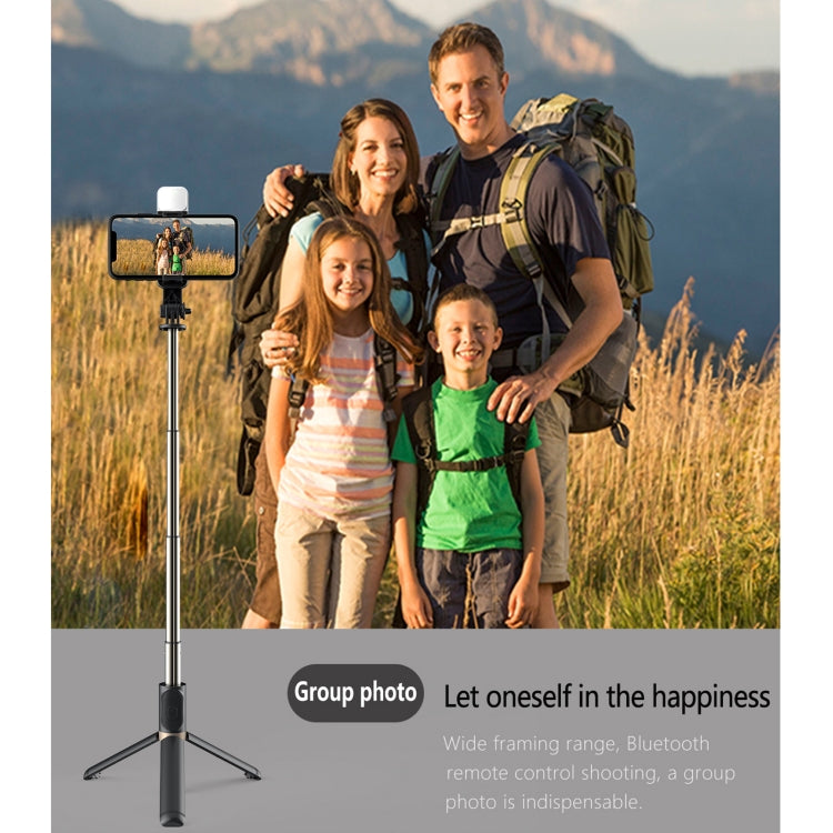 Trépied perche à selfie Bluetooth Q03S avec lumière de remplissage, support téléphone portable, Q03S (noir), Q03S (blanc)