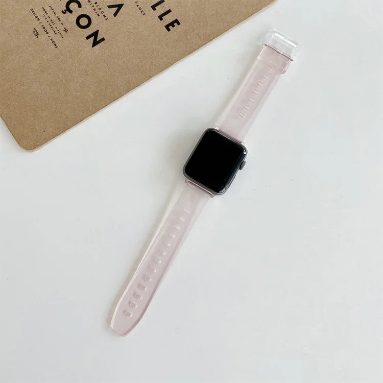 Discoloration in Light TPU Replacement Watchbands For Apple Watch Series, 7 45mm / 6 & SE & 5 & 4 44mm / 3 & 2 & 1 42mm, 7 41mm / 6 & SE & 5 & 4 40mm / 3 & 2 & 1 38mm