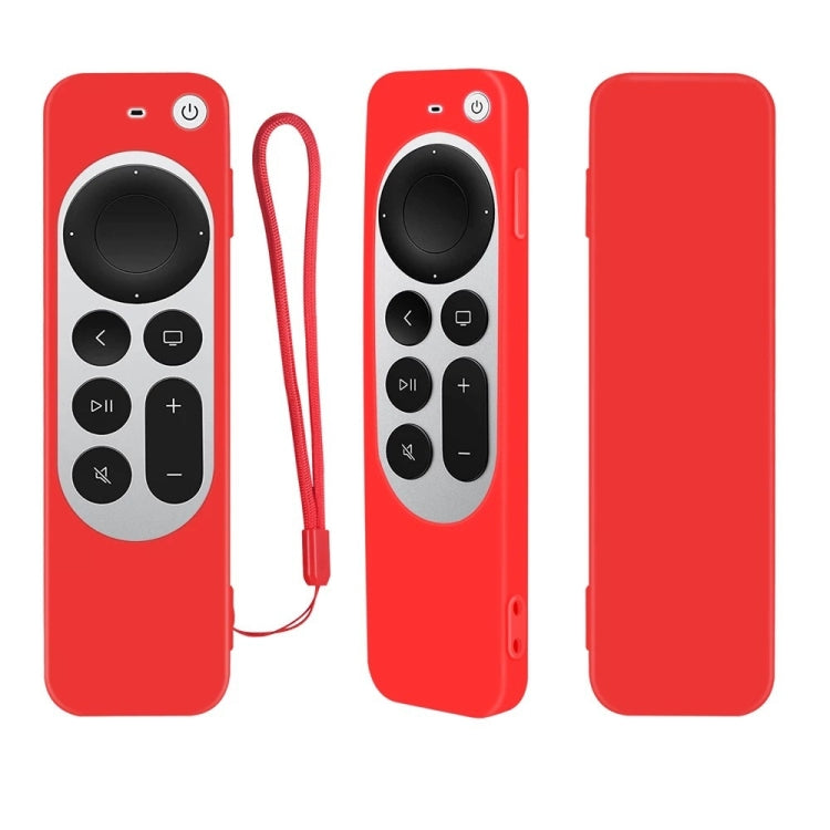 Coque de protection en silicone avec corde pour télécommande Siri Apple TV 4K 4e génération