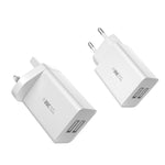 WK WP-U56 Adaptateur secteur de voyage à double port USB 2A, charge rapide, prise européenne