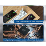 WK WP-U56 Adaptateur secteur de voyage à double port USB 2A, charge rapide, prise européenne