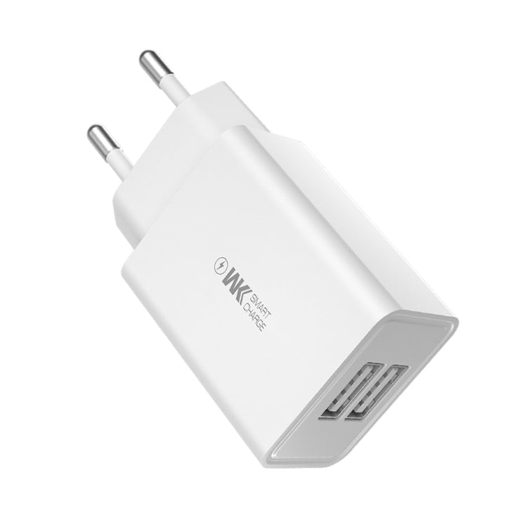 WK WP-U56 Adaptateur secteur de voyage à double port USB 2A, charge rapide, prise européenne