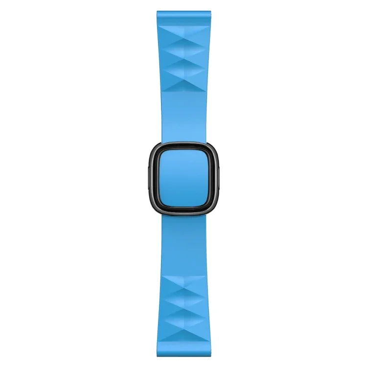 Modern Style Silicone Replacement Strap Watchband For Apple Watch Series 6 & SE & 5 & 4 40mm / 3 & 2 & 1 38mm, Black Buckle, Rose Gold Buckle, Silver Buckle
