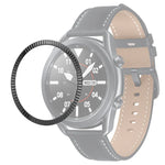 Anneau de lunette texturé Smart Watch Wave, pour Samsung Galaxy Watch 3 41 mm, pour Samsung Galaxy Watch 3 45 mm