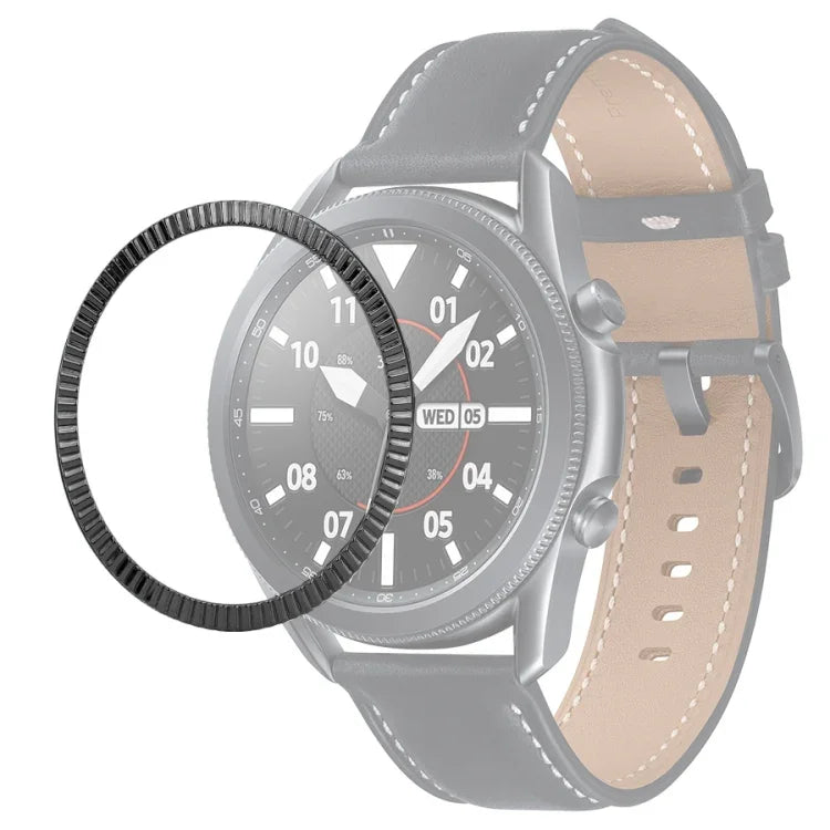 Anneau de lunette texturé Smart Watch Wave, pour Samsung Galaxy Watch 3 41 mm, pour Samsung Galaxy Watch 3 45 mm