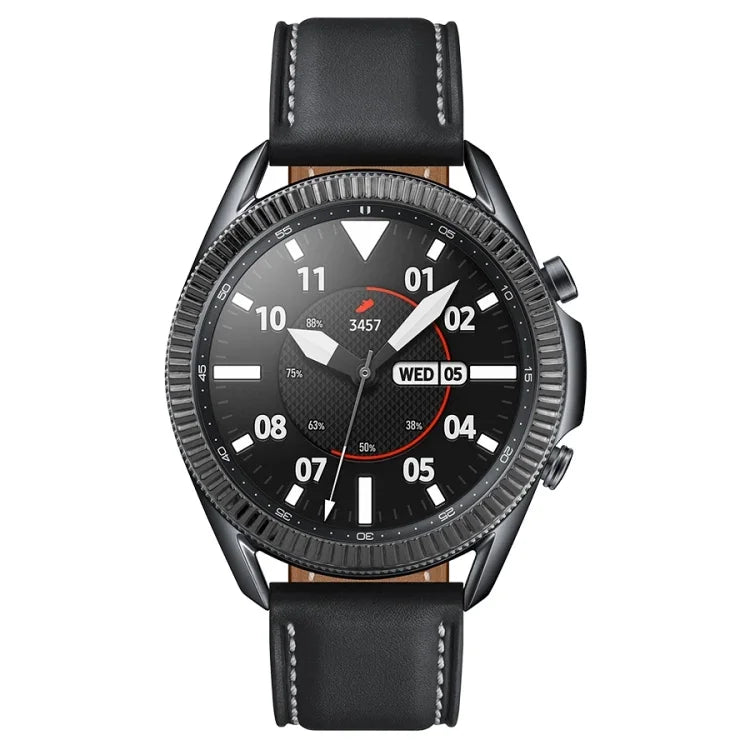 Anneau de lunette texturé Smart Watch Wave, pour Samsung Galaxy Watch 3 41 mm, pour Samsung Galaxy Watch 3 45 mm