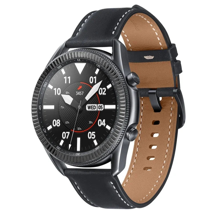 Anneau de lunette texturé Smart Watch Wave, pour Samsung Galaxy Watch 3 41 mm, pour Samsung Galaxy Watch 3 45 mm