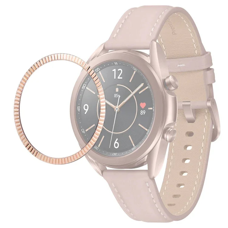 Anneau de lunette texturé Smart Watch Wave, pour Samsung Galaxy Watch 3 41 mm, pour Samsung Galaxy Watch 3 45 mm