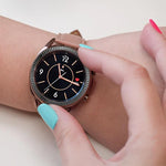 Anneau de lunette texturé Smart Watch Wave, pour Samsung Galaxy Watch 3 41 mm, pour Samsung Galaxy Watch 3 45 mm