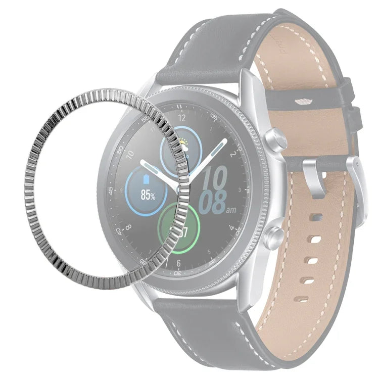 Anneau de lunette texturé Smart Watch Wave, pour Samsung Galaxy Watch 3 41 mm, pour Samsung Galaxy Watch 3 45 mm