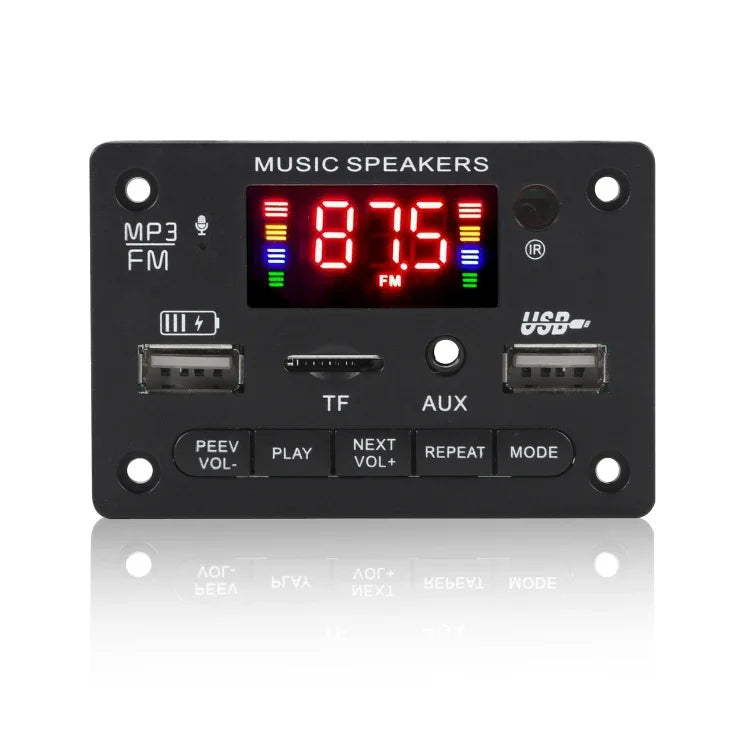 Lecteur décodeur audio MP3 de voiture 12 V JX-809BT avec radio FM, USB, Bluetooth, télécommande et enregistrement, JX-809BT