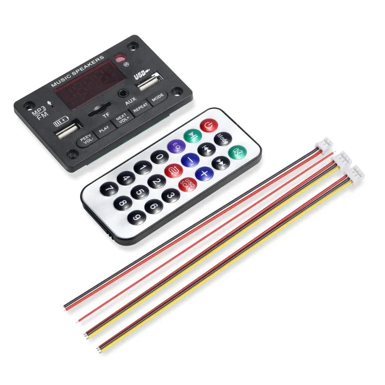 JX-810BT – Carte décodeur audio MP3 12 V pour voiture, radio FM, USB, avec Bluetooth/télécommande/enregistrement, JX-810BT