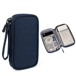 SM03 Sac de rangement multifonctionnel pour accessoires numériques avec cordon, 19x11x3.5cm (Bleu Marine), 19x11x3.5cm (Gris), 19x11x3.5cm (Rose), 19x11x3.5cm (Noir)