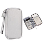 SM03 Sac de rangement multifonctionnel pour accessoires numériques avec cordon, 19x11x3.5cm (Bleu Marine), 19x11x3.5cm (Gris), 19x11x3.5cm (Rose), 19x11x3.5cm (Noir)