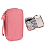 SM03 Sac de rangement multifonctionnel pour accessoires numériques avec cordon, 19x11x3.5cm (Bleu Marine), 19x11x3.5cm (Gris), 19x11x3.5cm (Rose), 19x11x3.5cm (Noir)