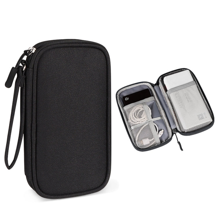 SM03 Sac de rangement multifonctionnel pour accessoires numériques avec cordon, 19x11x3.5cm (Bleu Marine), 19x11x3.5cm (Gris), 19x11x3.5cm (Rose), 19x11x3.5cm (Noir)
