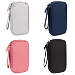 SM03 Sac de rangement multifonctionnel pour accessoires numériques avec cordon, 19x11x3.5cm (Bleu Marine), 19x11x3.5cm (Gris), 19x11x3.5cm (Rose), 19x11x3.5cm (Noir)