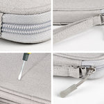 SM03 Sac de rangement multifonctionnel pour accessoires numériques avec cordon, 19x11x3.5cm (Bleu Marine), 19x11x3.5cm (Gris), 19x11x3.5cm (Rose), 19x11x3.5cm (Noir)