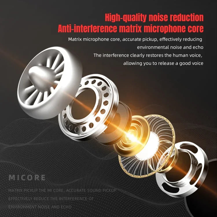 Microphone anti-interférence USB HXSJ F15 avec réduction de bruit matricielle