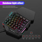 Ensemble clavier souris HXSJ P8+V100+J900 + clavier une main + souris de jeu programmable, P8+V100+A883