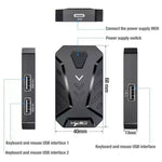 HXSJ V100+J900+P8 One-handed Keyboard + Programming Gaming Mouse + Keyboard Mouse Converter Set, V100+J900+P8