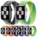 Bracelet de remplacement en nylon à boucle unique, taille : XS 128 mm pour Apple Watch Series 6 & SE & 5 & 4 40 mm / 3 & 2 & 1 38 mm, XS 128 mm 40 mm / 38 mm