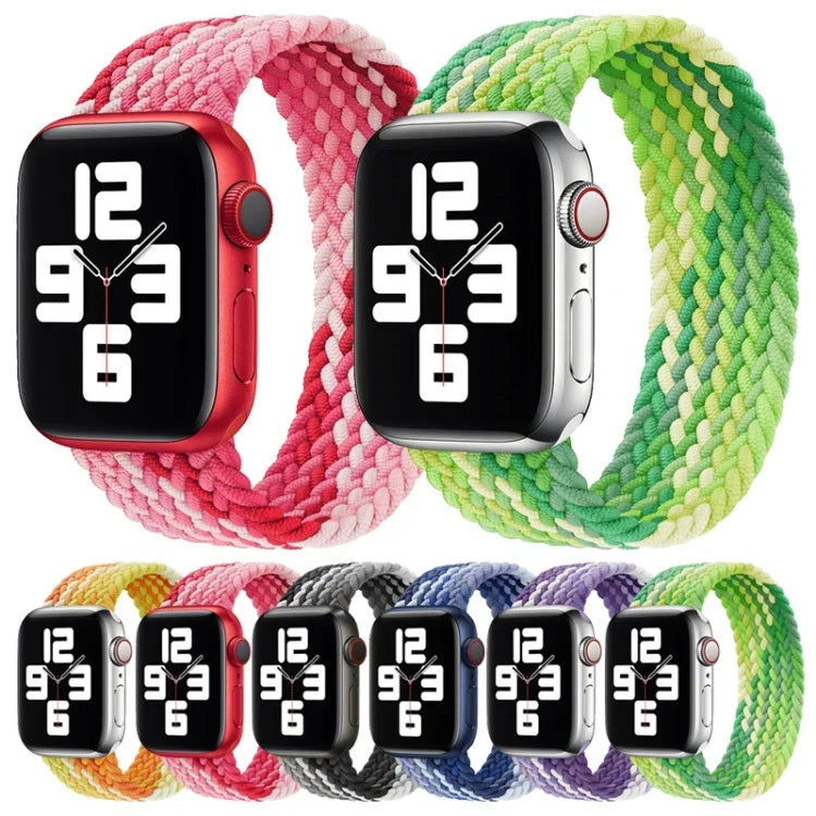 Bracelet de rechange en nylon tissé à boucle unique, taille : S 135 mm Pour Apple Watch Series 6 & SE & 5 & 4 40 mm / 3 & 2 & 1 38 mm, S 135 mm 40 mm / 38 mm