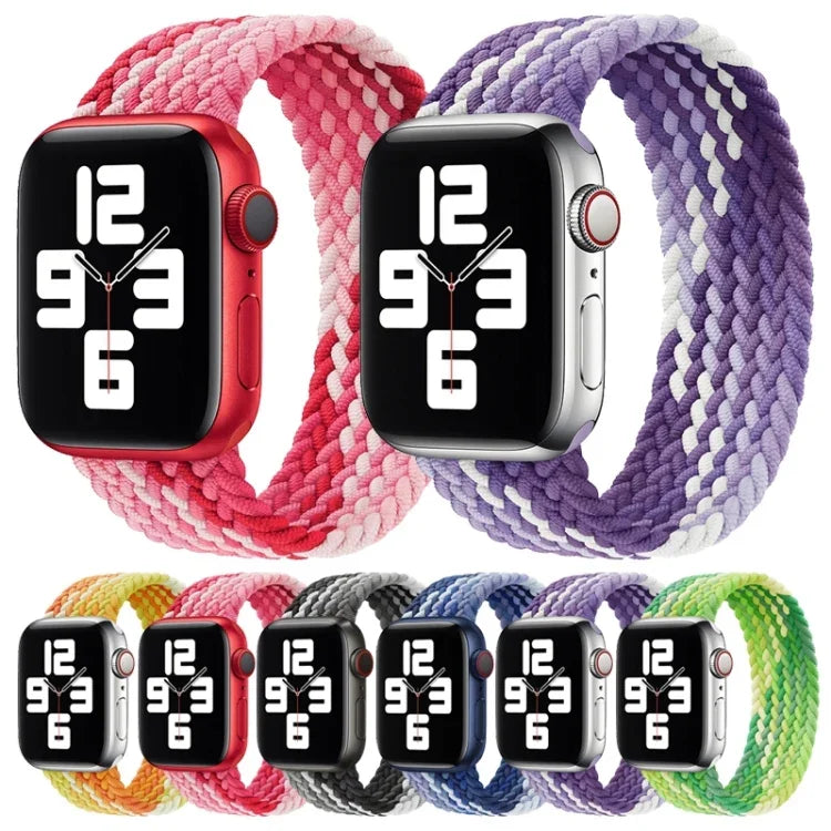 Bracelet de rechange en nylon tissé à boucle unique, taille : XS 135 mm pour Apple Watch Series 6 & SE & 5 & 4 44 mm / 3 & 2 & 1 42 mm, XS 135 mm 44 mm / 42 mm