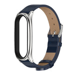 For Xiaomi Mi Band 6 / 5 Mijobs Metal Case Crazy Horse Texture PU Microfiber Plus Watch Band