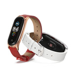 For Xiaomi Mi Band 6 / 5 Mijobs Metal Case Crazy Horse Texture PU Microfiber Plus Watch Band